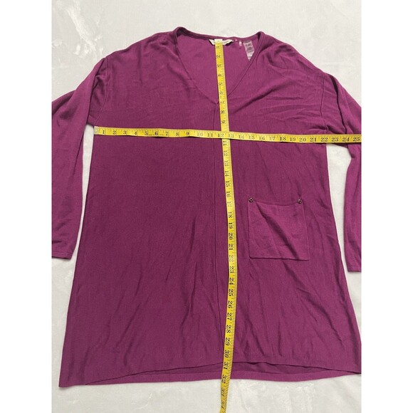 Soft Surroundings Cashmere Blend Tunic Sweater Top Berry Pink Large Ladies - Picture 4 of 6